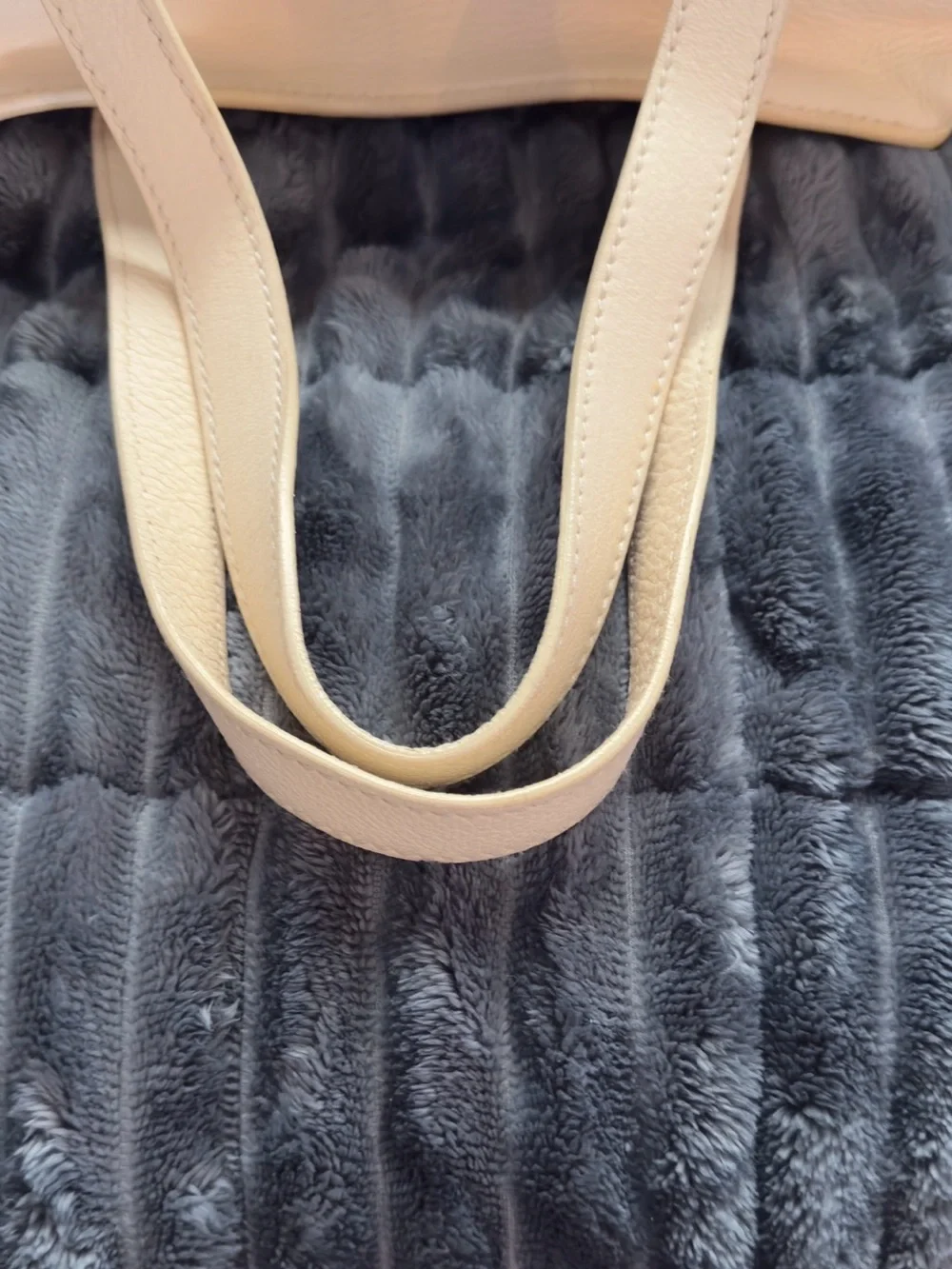 CHANEL Cream Leather Double C Stitch Tote~Vintage
